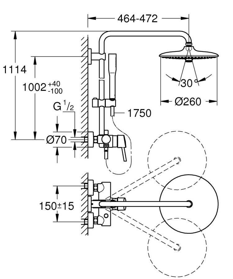 Grohe Euphoria System душевая система 23061003