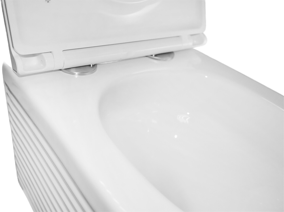 Унитаз подвесной Azario LUZIO 365х495х360 безободковый, рельефный, слив "Скрытое Торнадо", с быстросъемным сиденьем "Микролифт" AZ-098-UQ