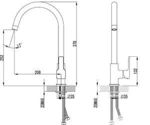 Lemark Basis смеситель для кухни LM3605C