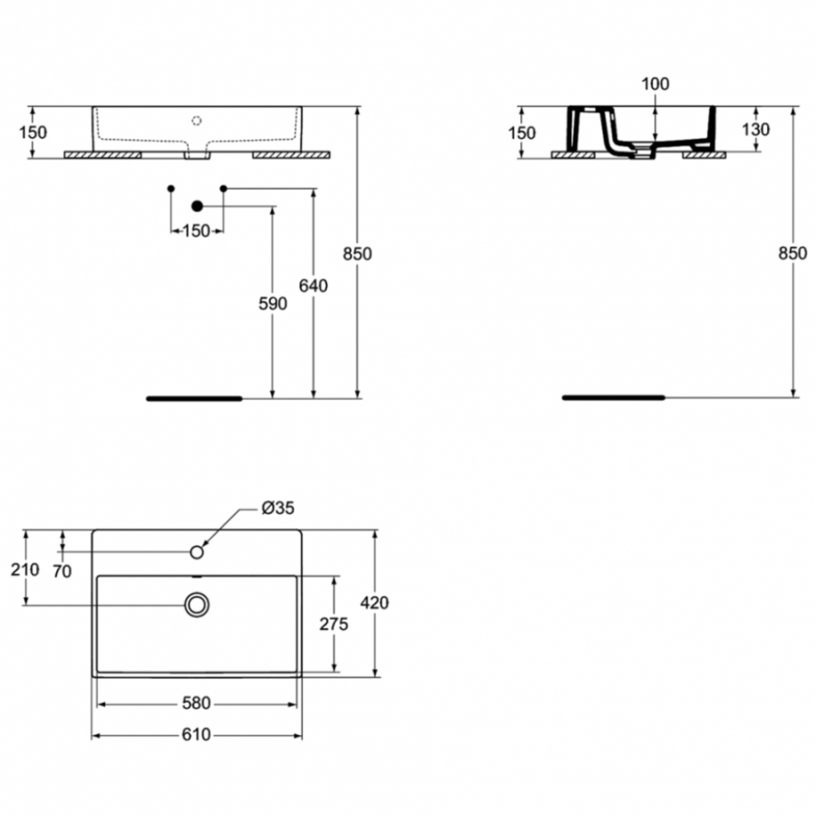 Ideal Standard Strada раковина 60x42 см K078101