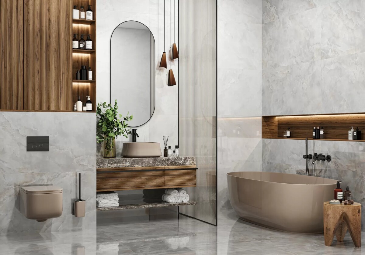 New Trend Оникс Ветро темный / Onice Vetro Dark Керамогранит 600 x 1200 x 7 60120ETR15P