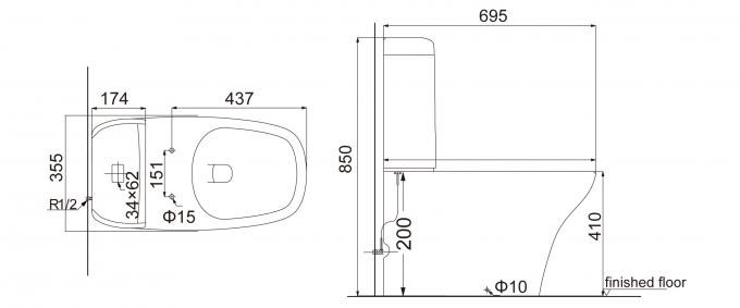 Creo Ceramique Paris PA1002+PA1001(UF5170)+PA1003 унитаз напольный