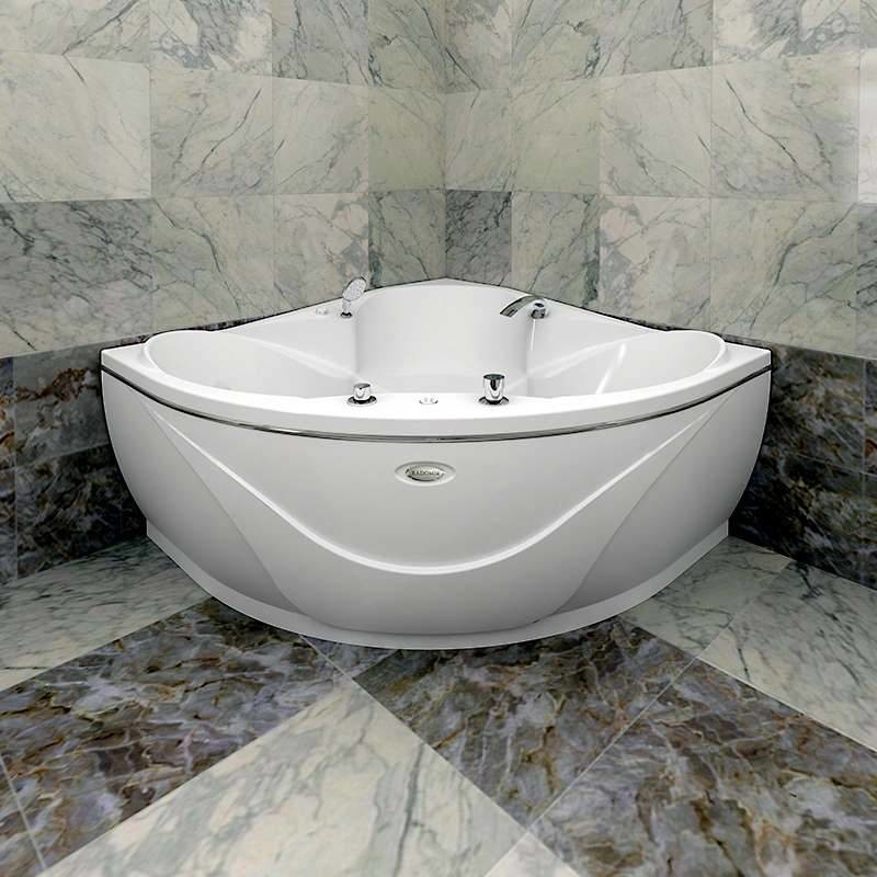 Radomir Филадельфия Комфорт Bronze 168x168 см ванна акриловая угловая с гидромассажем белая