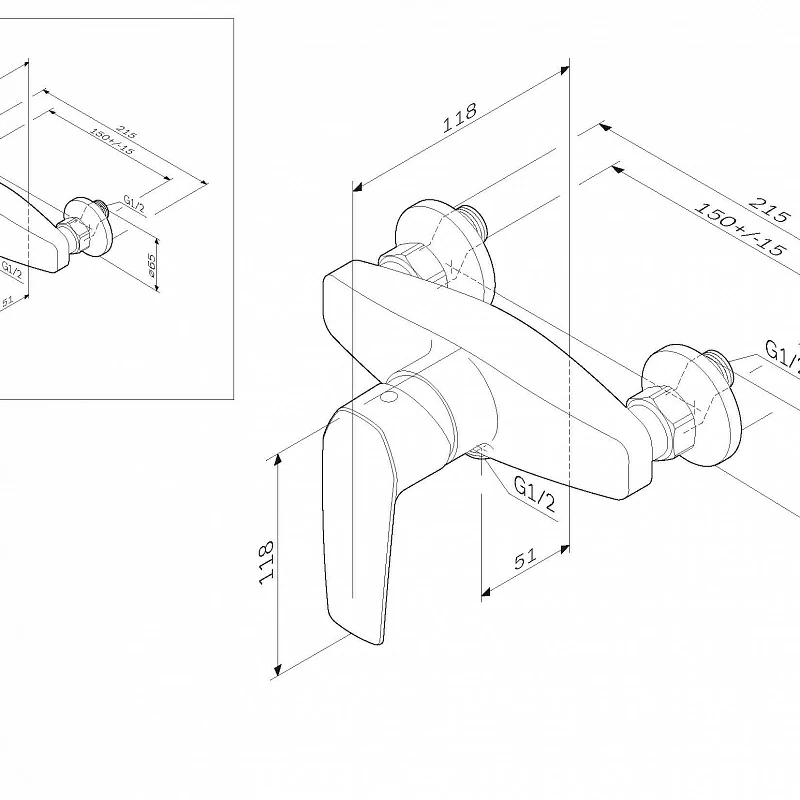 Am.Pm Gem смеситель для душа F90A20022