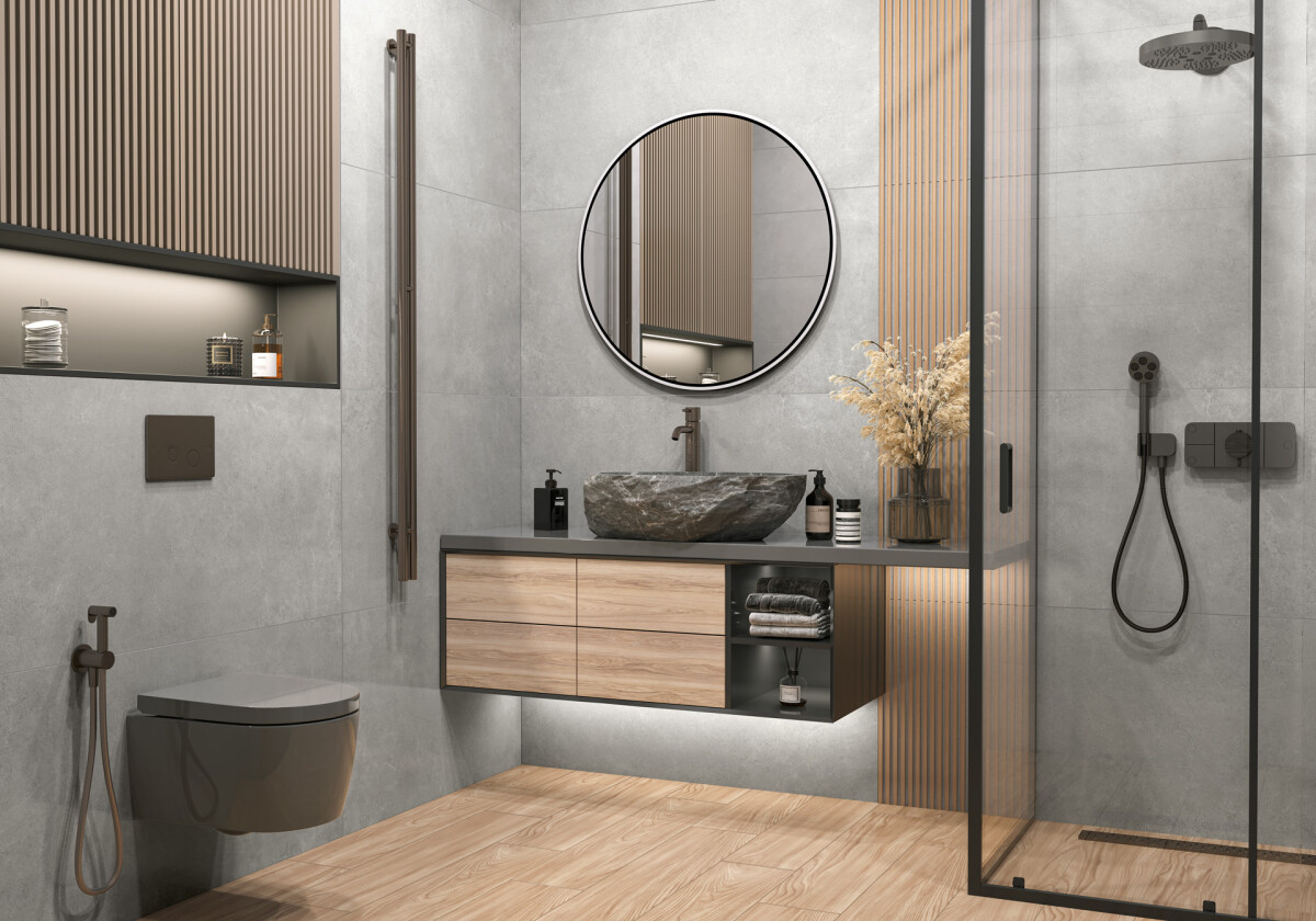 Керамогранит Artkera Group Микроцемент Бронз / Microcement Bronze матовый 600 x 600 x 9.5 мм. GP6060MIM31M