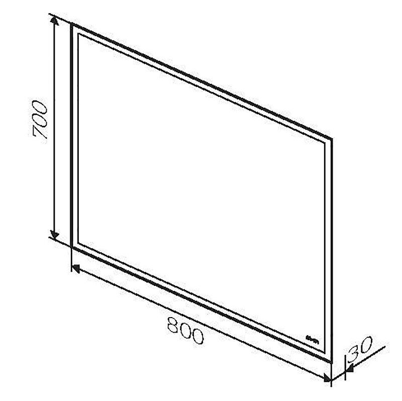 Am.Pm Gem зеркало 80 см с подсветкой M91AMOX0801WG