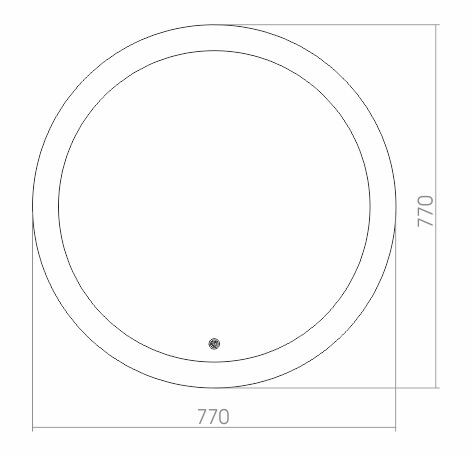 Azario Перла d770 зеркало c подсветкой и диммером, сенсор выкл.+подогрев ФР-00001045