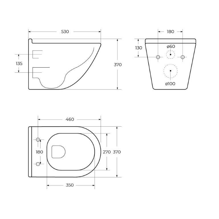 BelBagno унитаз подвесной безободковый BB017CH-TOR