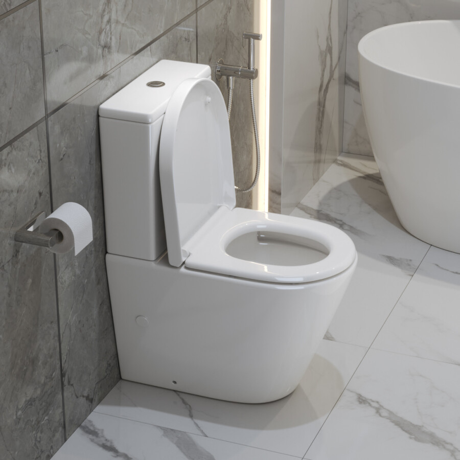 Унитаз-компакт безободковый BelBagno FLAY-TOR BB2149CP-TOR BB2149T