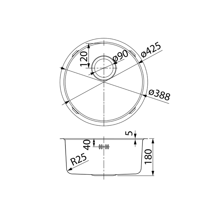 Iddis Edifice мойка универсального монтажа нерж. сталь D-425 EDI42G0i77