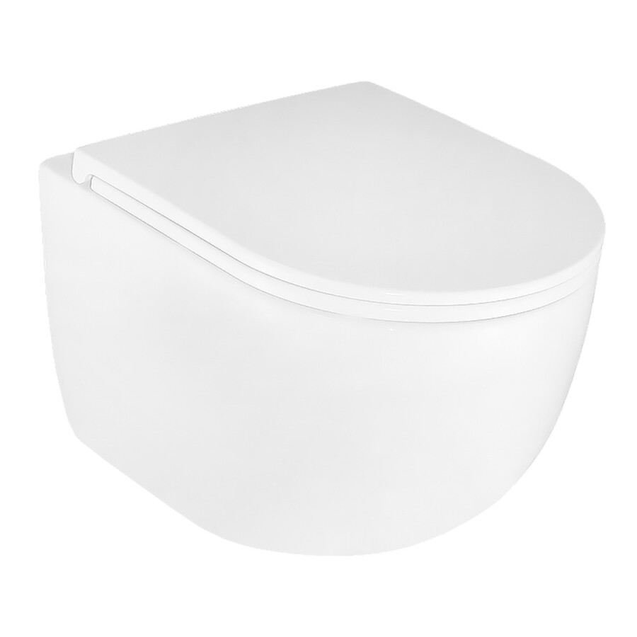 Унитаз подвесной Azario TERSO 495x360x370 безободковый, слив "Скрытое Торнадо" с быстросъемным сиденьем "Микролифт" AZ-092E-UQ3