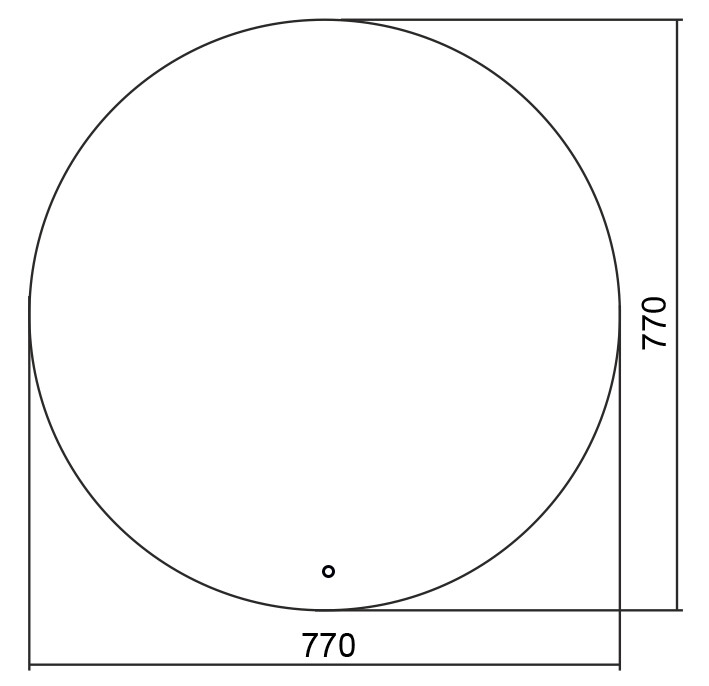 Зеркальное полотно Azario Саванна d77 ФР00000954