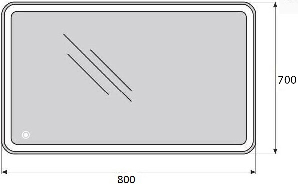 Зеркальное полотно BelBagno 70*80 SPC-MAR-700-800-LED-TCH