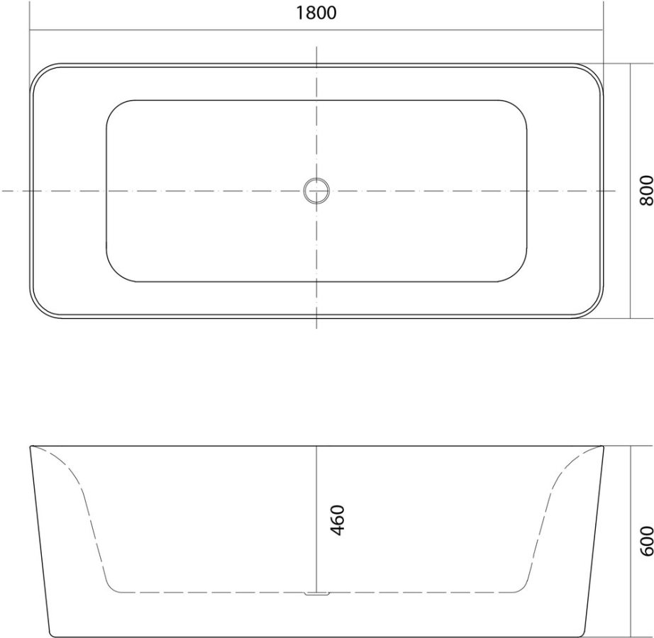 Акриловая ванна Aquatek Квадро 180 80 см AQ-K27880