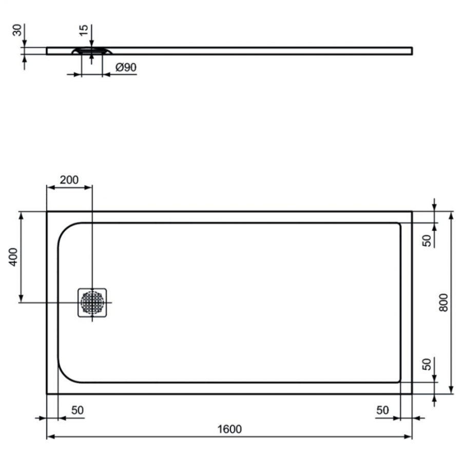 Ideal Standard Ultraflat S душевой поддон 160х80 K8276FR