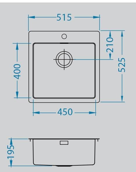 Мойка Alveus Pure 30 1103609 нержавеющая сталь satin 51.5x52.5 см