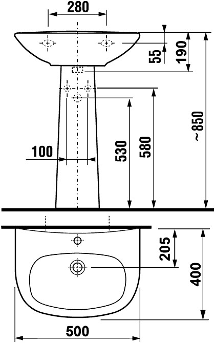 Jika Zeta 8103900001049 умывальник подвесной 50 см