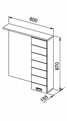 Зеркало-шкаф Aquanet Доминика 60*87 00171918
