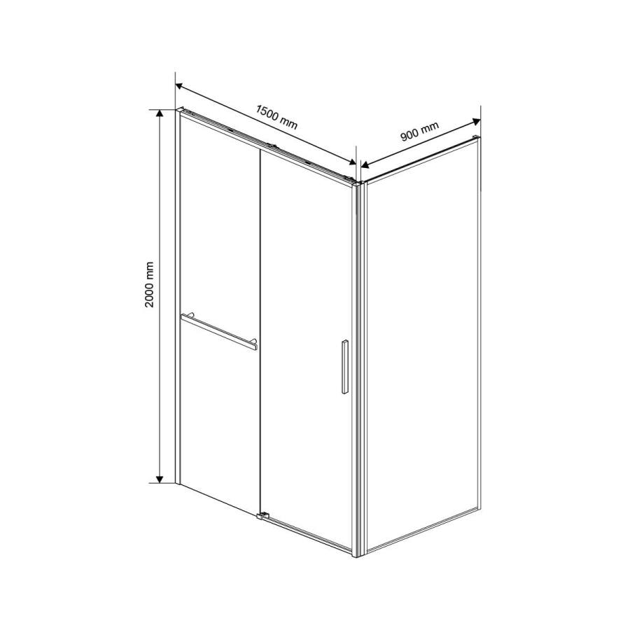 Vincea Slim Soft душевой уголок 150х90 см черный VSR-1SS9015CLB