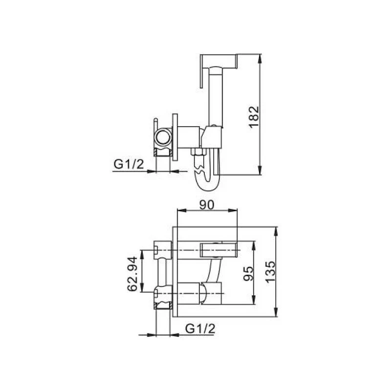 Haiba смеситель с гигиеническим душем HB5515-7