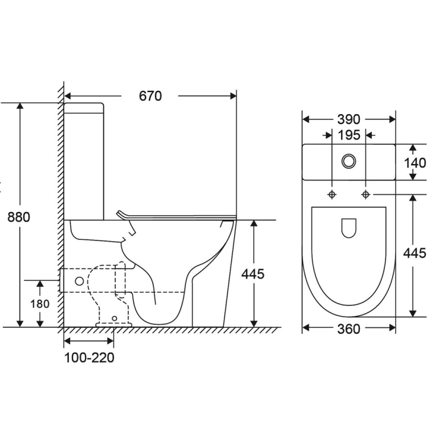 Унитаз-компакт Azario Margo 390х670х880 безободковый, слив Торнадо, с быстросъемным сиденьем микролифт AZ-2125-UQ1