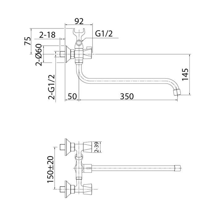 Milardo Tring смеситель для ванны хром TRISB02M10