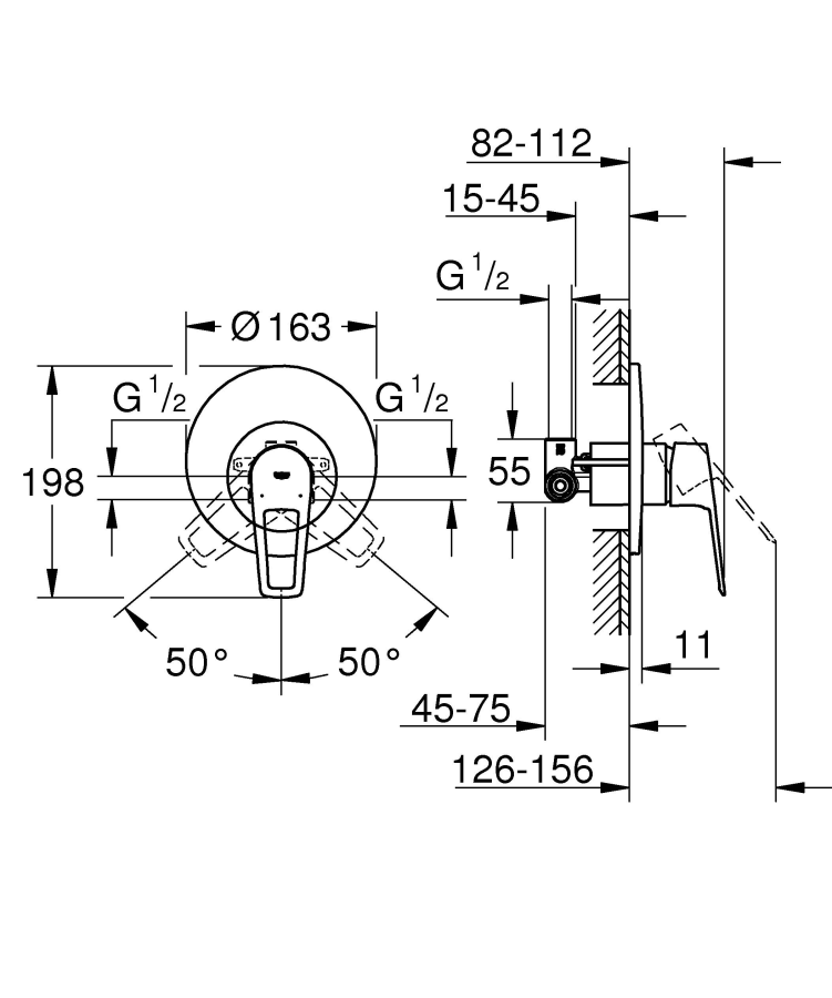 Grohe BauEdge смеситель для душа 29080001