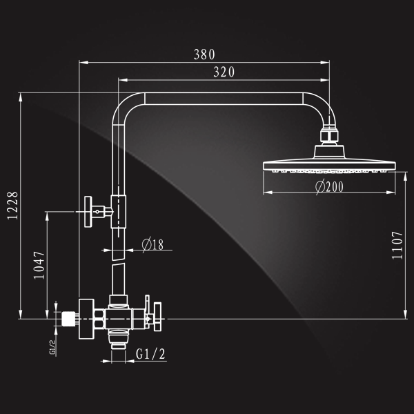 Elghansa New Wave Delta 3707593-2A Душевая система без излива