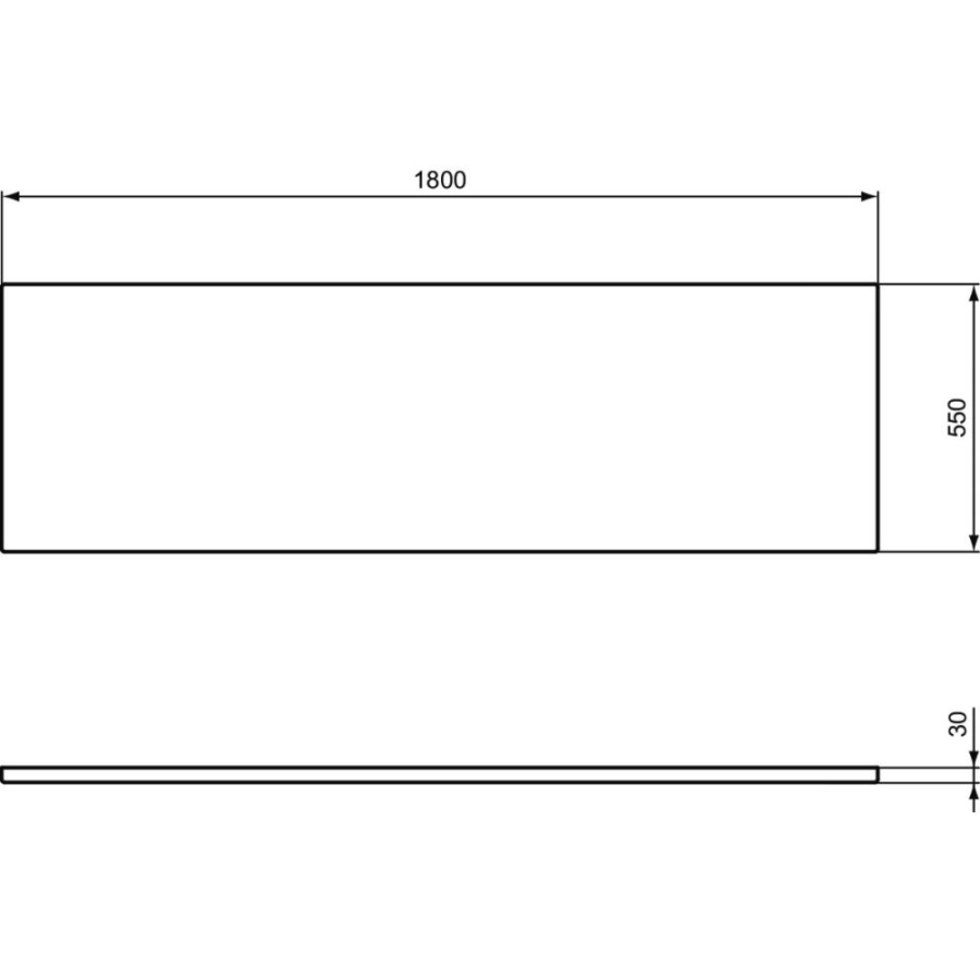 Ideal Standard панель фронтльная для ванны i.life 180 см T478601