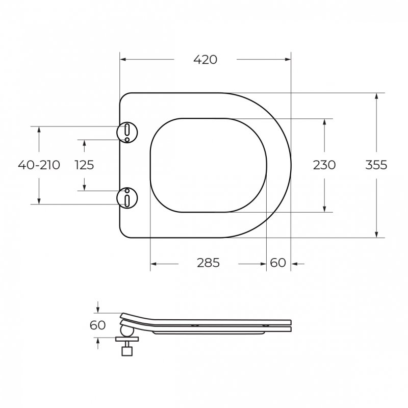 BelBagno UNO 2.1 унитаз подвесной безободковый с сиденьем-микролифт BB7006CHR/SC