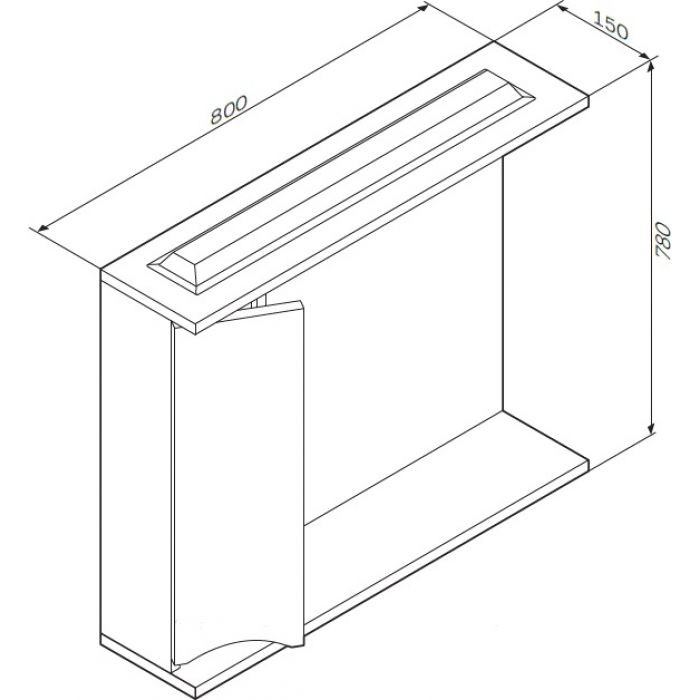 Зеркало-шкаф Am.Pm Like 80*78 L M80MPL0801WG