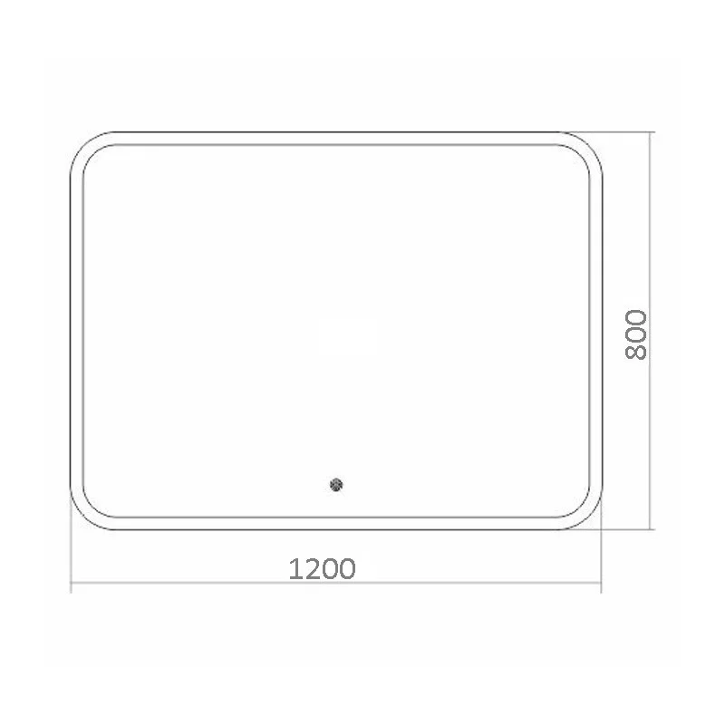 Azario Стив 120х80 зеркало сенс. выкл, часы LED-00002273