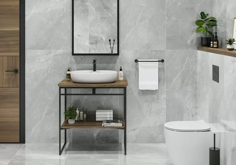Керамогранит 6060AMB15P LCM Armani Marble Gray Полированный 600 x 600 x 8 мм.