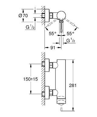 Grohe Essence+ 33636001 смеситель для душа хром