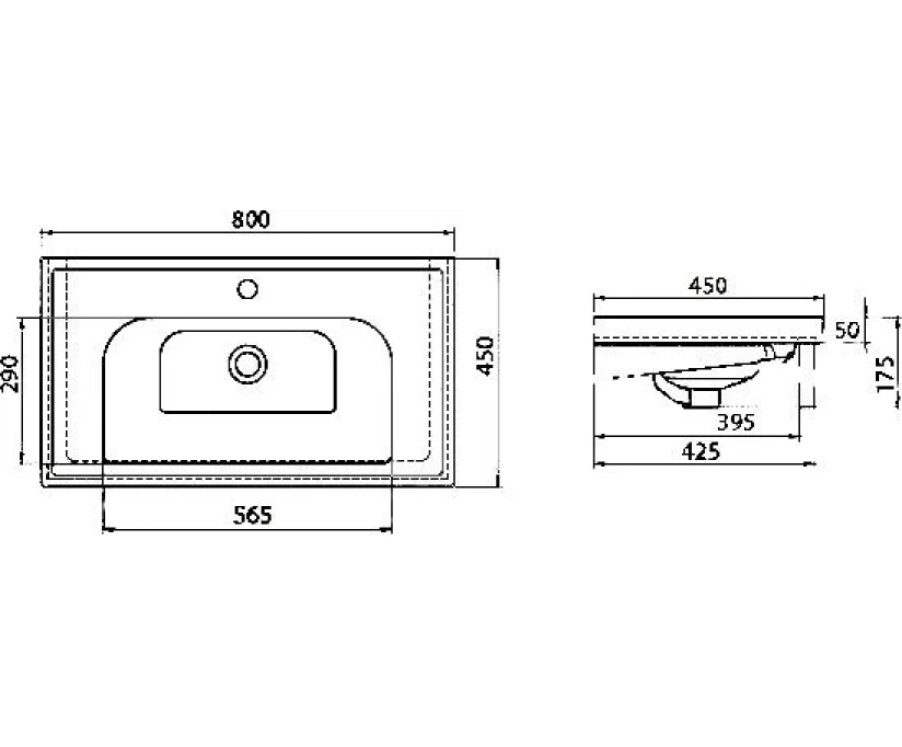 Opadiris Frame 80 раковина мебельная 031200-u