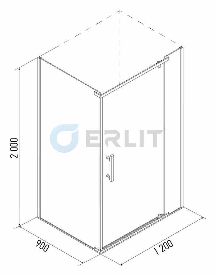 Erlit ER10112H-C1 душевое ограждение 120*90*200