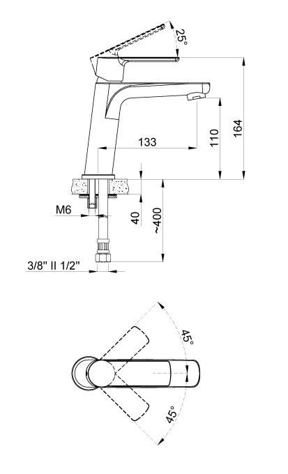 Azario Sevio смеситель для раковины хром AZ-15954501