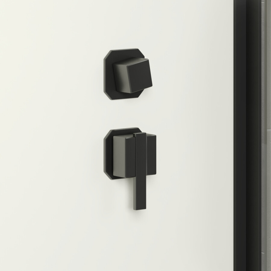 Душевая кабина Niagara Standart ST100/15Q/BL (100х100х215) поддон 15см,распашная,черный,3 места