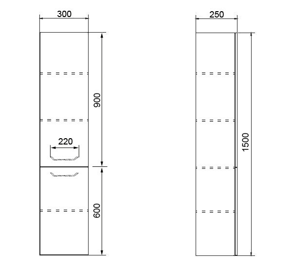 Azario Ника пенал 30 см подвесной CS00080414