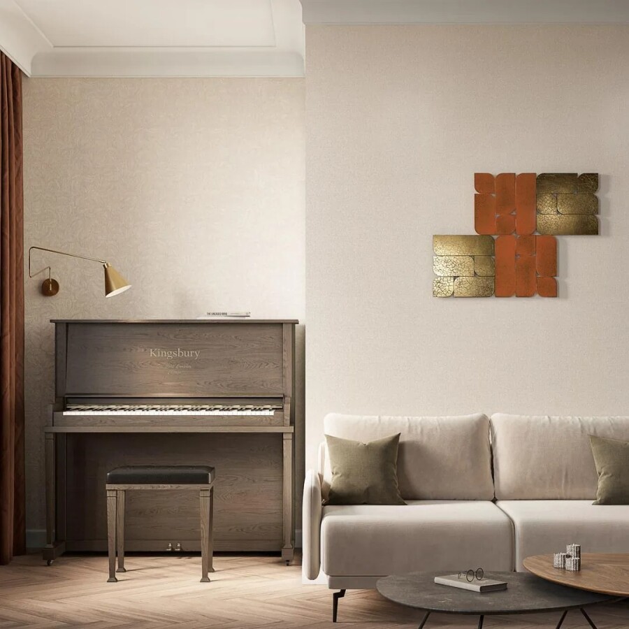 Керамическая плитка Модульное Панно Kerama Marazzi Прованс Силуэт зелёный светлый 30x30x1,6 KMD3RIC014