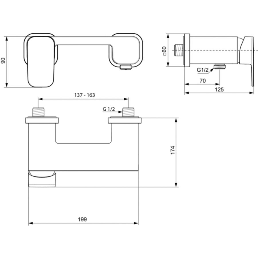 Ideal Standard Tonic II смеситель для душа A6337AA