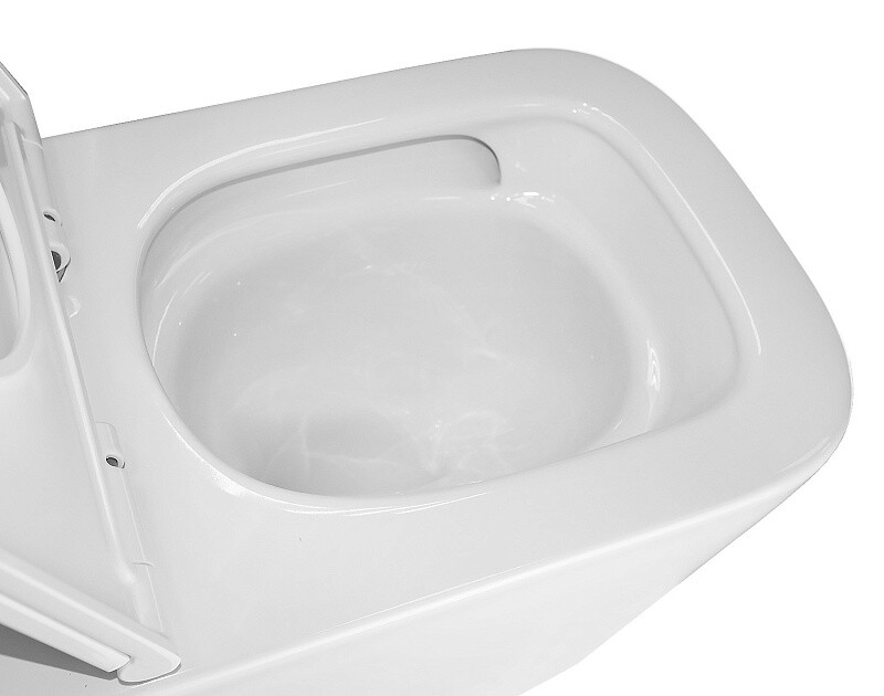 Унитаз подвесной Azario Каскад 525x345x360 безободковый, система смыва "Скрытое Торнадо", в комплекте с быстросъемным сиденьем микролифт AZ-2303-A