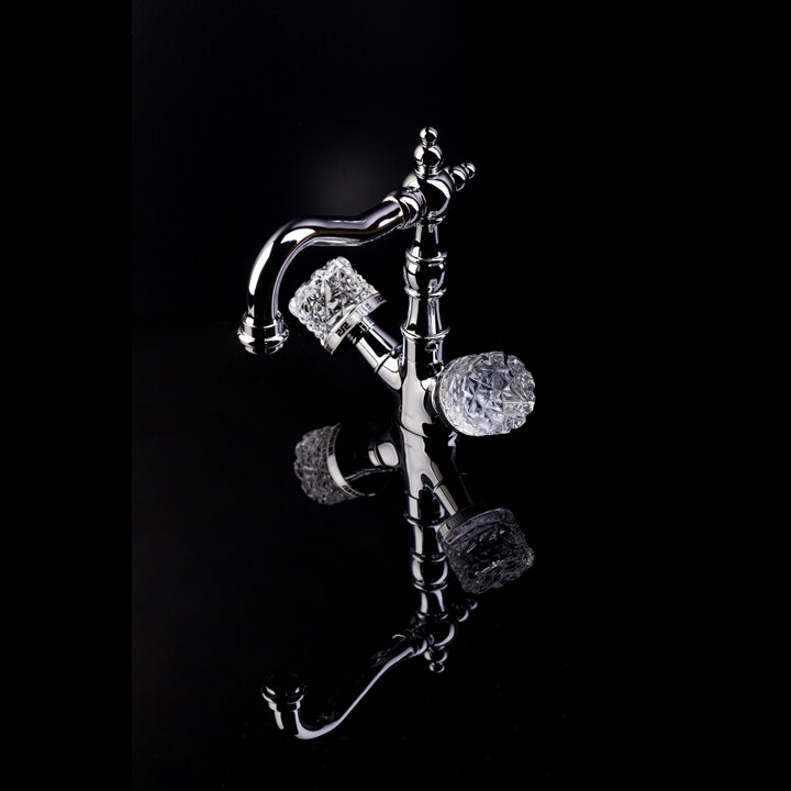 Смеситель для раковины высокий Boheme Crystal Хром 272-CRST