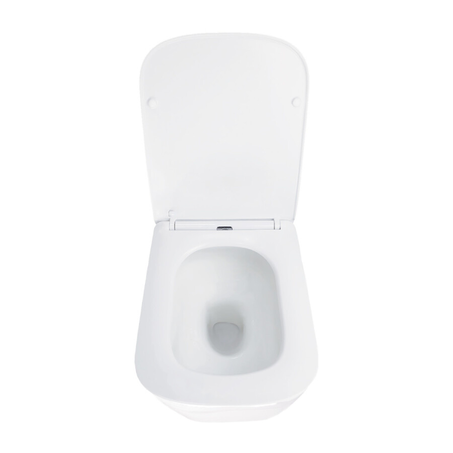 Унитаз подвесной Azario AIRA 340х485х365 безободковый, система смыва "Скрытое Торнадо", с быстросъемным сиденьем "Микролифт" AZ-5171T-WHT