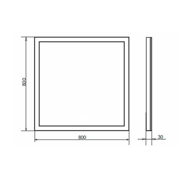 Зеркало Comforty Гиацинт-80 LED-подсветка, бесконтактный сенсор 800*800 00-00005265CF