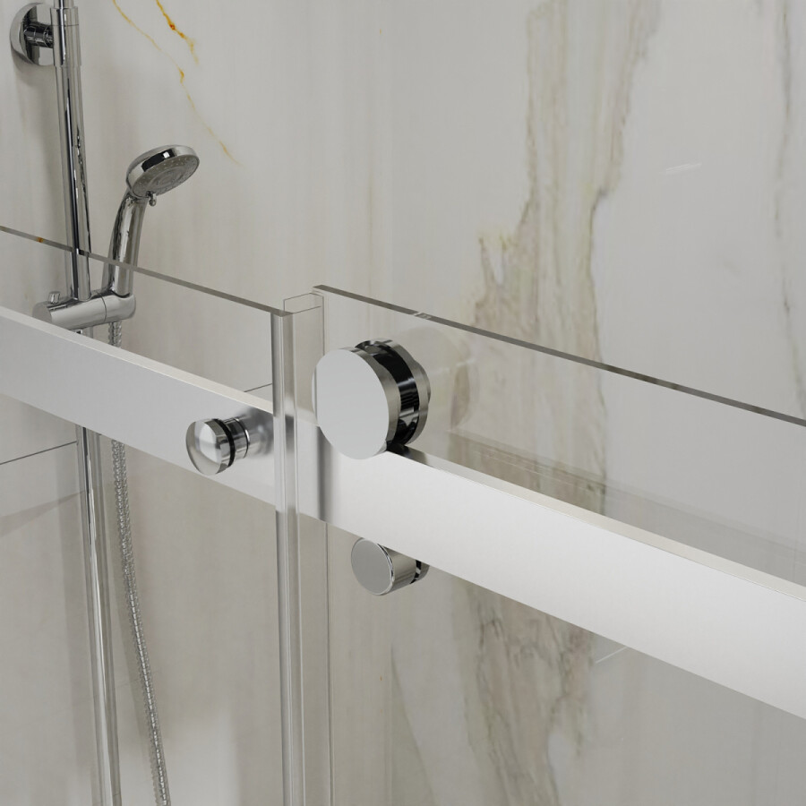 Душевая дверь Azario BERN 1700х1950, прозрачное стекло 6 мм, профиль черный матовый AZ-733-170-BM-CL