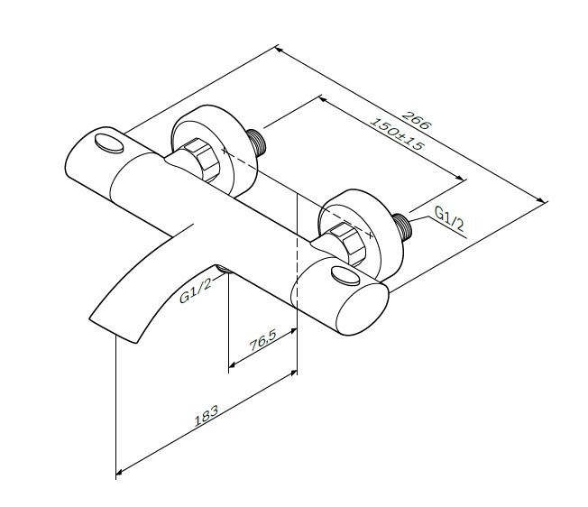 Am.Pm Sense F7550064 смеситель для ванны и душа хром