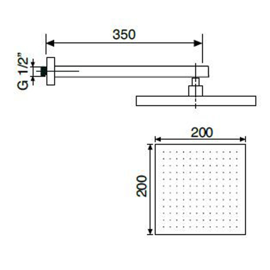 Cezares Unika душевая система черный UNIKA-DSIPQ-T-20-NOP