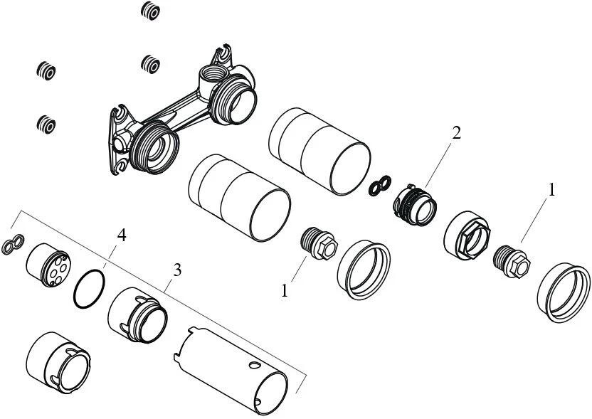 Hansgrohe 71734670S Set HG Talis E смеситель для раковины скрытого монтажа (71734670+13622180), матовый черный