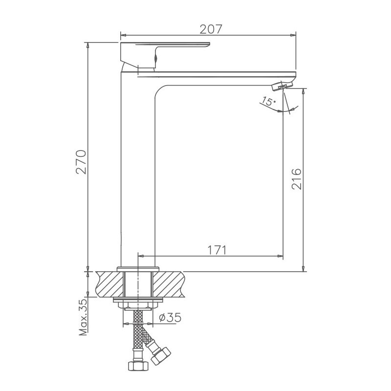 Смеситель для раковины Haiba HB11505-8 Белый/Хром